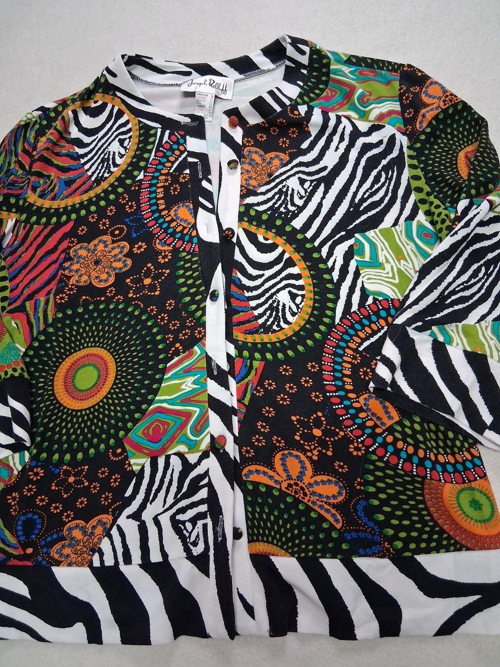 Joseph Ribkoff Multicolor Button-Down Print Shirt - Picture 2 of 6